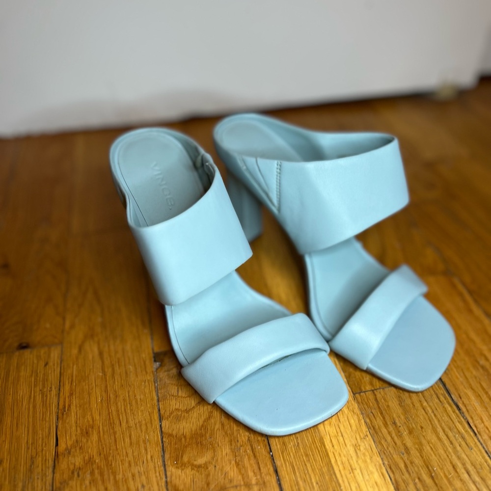 Vince Quinn Block Heel Double Strap Sandal